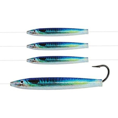 Ahi 6 Live Deception Daisy Chain Cedar Plug  Blue Mackerel 150Lb Fluorocarbon CP-604-BM